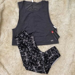 UNDER ARMOUR Women’s Gray Seamless Muscle Tank Size L NWT